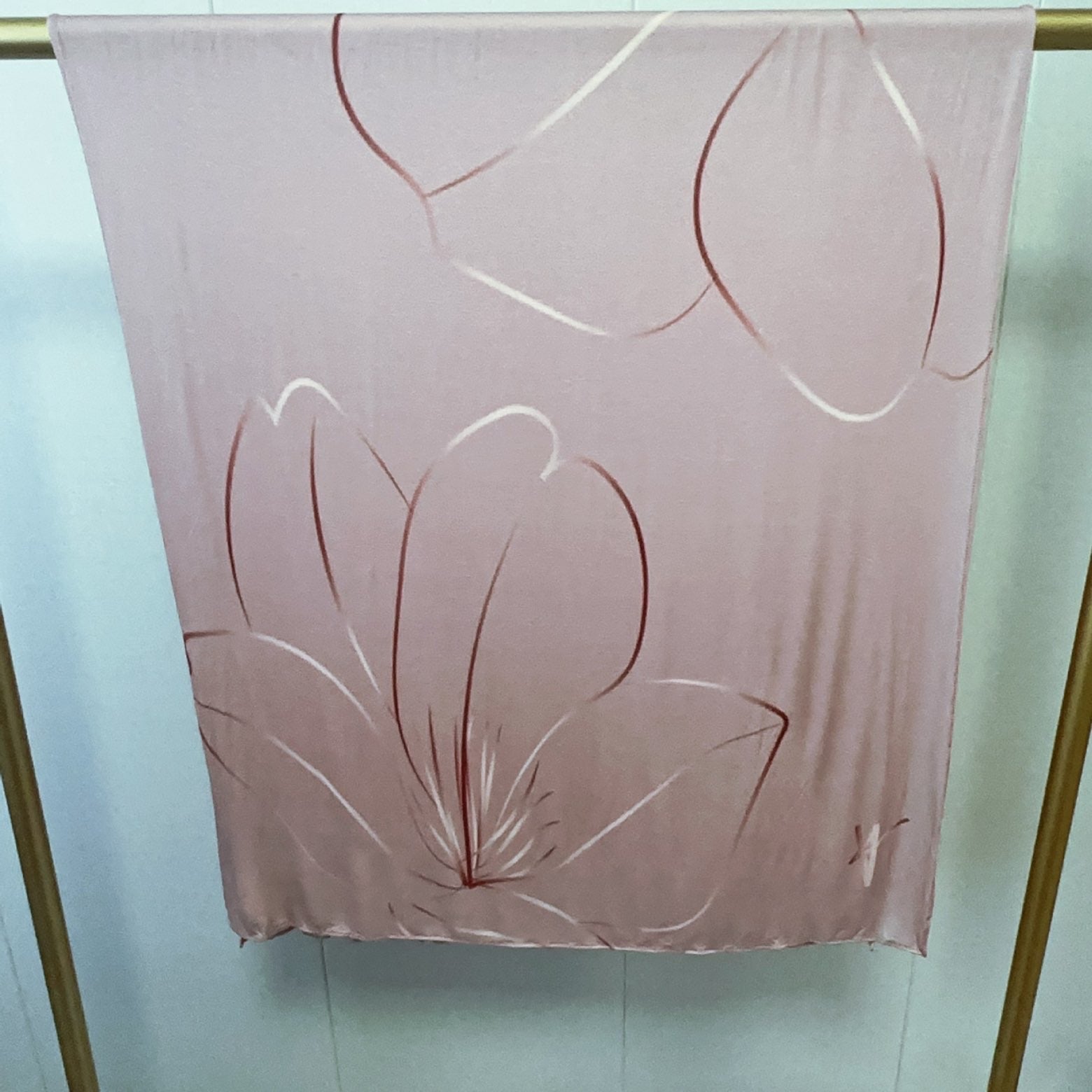 Pink Printed Jersey Hijab