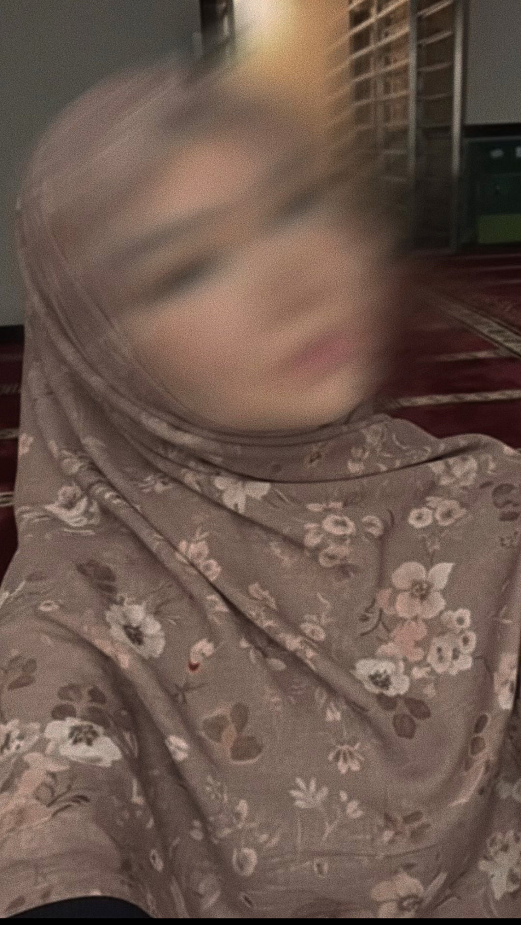 Mauve Dusty Rose Printed Jersey Hijab