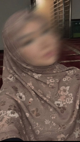 Mauve dusty rose printed jersey hijab